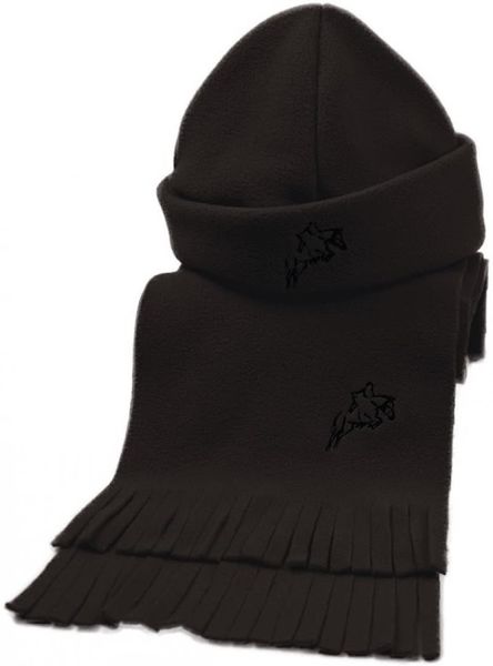 Hy Fleece Hat & Scarf Set Black