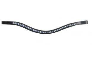 HyClass Curved Aqua Blue Crystal Brow Band - Full