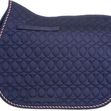 HySpeed Deluxe Saddle Pad with Cord - Cob/Full Navy/Red