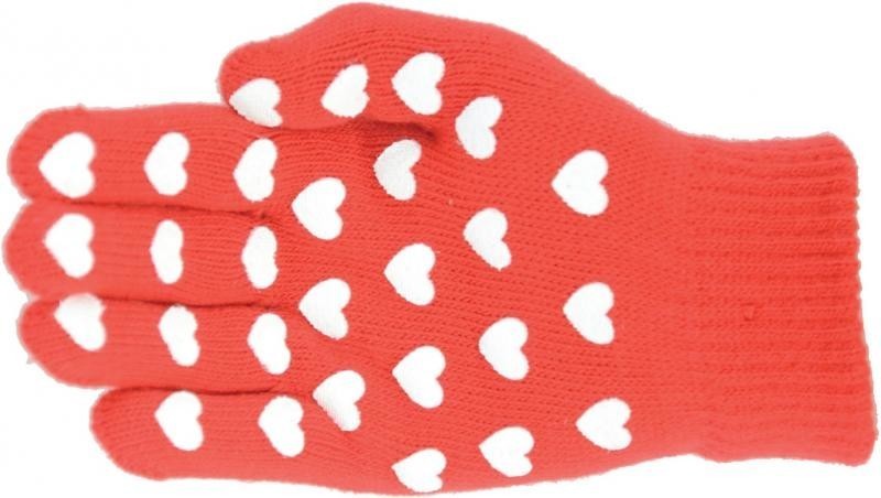 Hy5 Magic Patterned Gloves Child Red with Hearts