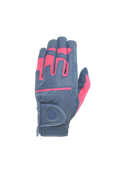 Hy Signature Riding Gloves, Navy/Red, S