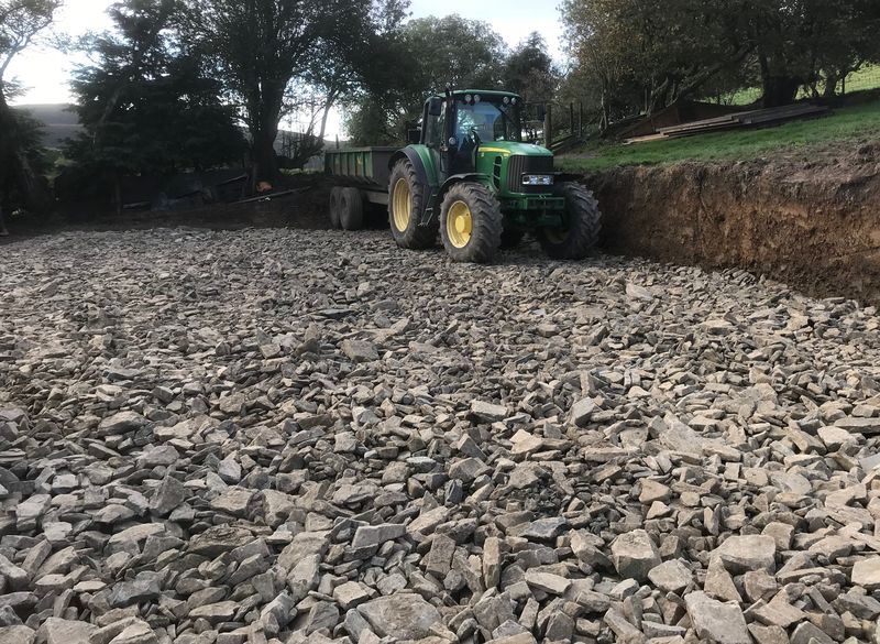 We moved several ton of soil and leveled the site