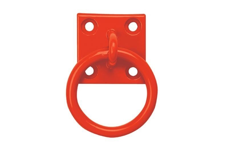 Tie Ring on Plate in Red