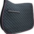 HySpeed Deluxe Saddle Pad with Cord - Cob/Full Grey/Black
