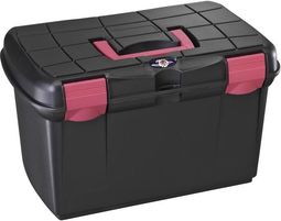 Tack Box - Medium - Black/Fuchsia