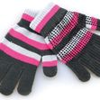 Hy5 Magic Striped Gloves Pink / Grey