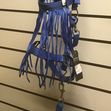 Bright Blue Head Collar, Lead Rop & Fly Veil Set