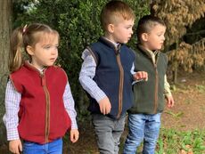 Hazy blue kids Kaden soft fleece bodywarmer Gilet