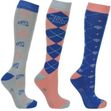 Hy Equestrian Diamond Socks (Pack of 3) image #1