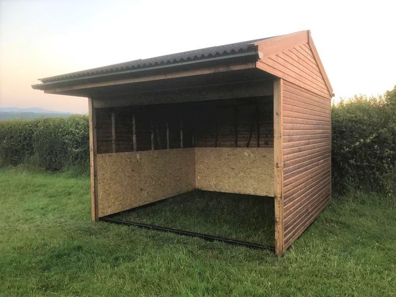 Open Fronted Field Shelter with Black Painted Subframe  image #1