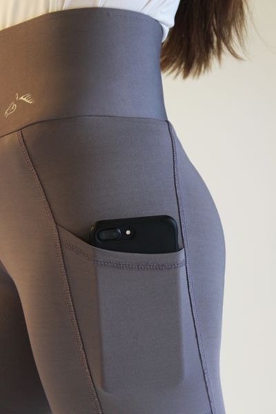 High-Waist Pocket Silicone Knee Tights image #4