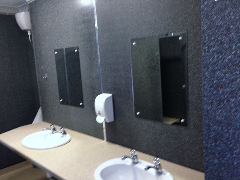 Female Toilets in Commercial Building Lined with Recycled Plastic