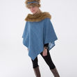 Regular Tweed Cape with Faux-Fur Collar image #1