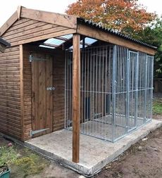 Double Dog Kennel With Store Room