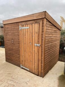 Pent roof garden shed