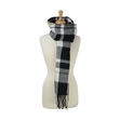 Supersoft Tartan Scarf Soft Black/White/Grey 