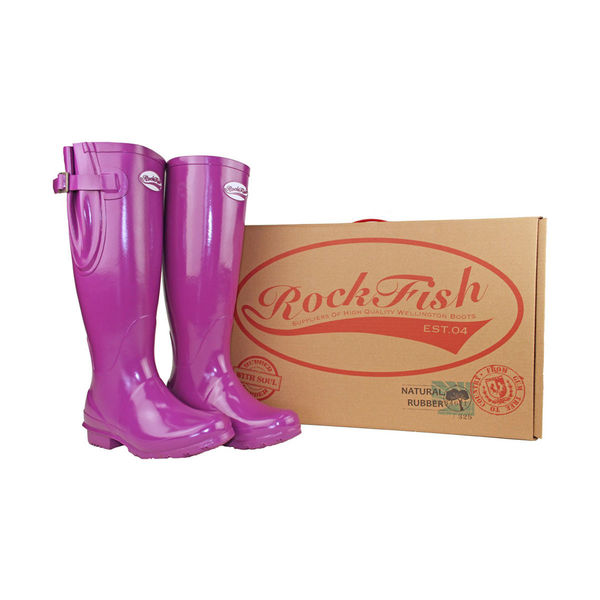 Rockfish Women's Tall Adjustable Gloss Wellington image #4