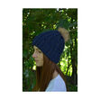 HyFASHION Aspen Metallic Bobble Hat Navy