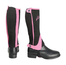 Hy Two Tone Amara Child Half Chaps in Black/Pink