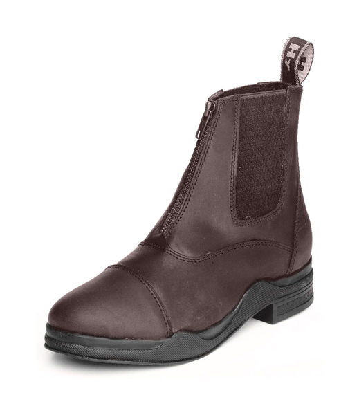 HyLAND Wax Leather Zip Boot - Brown