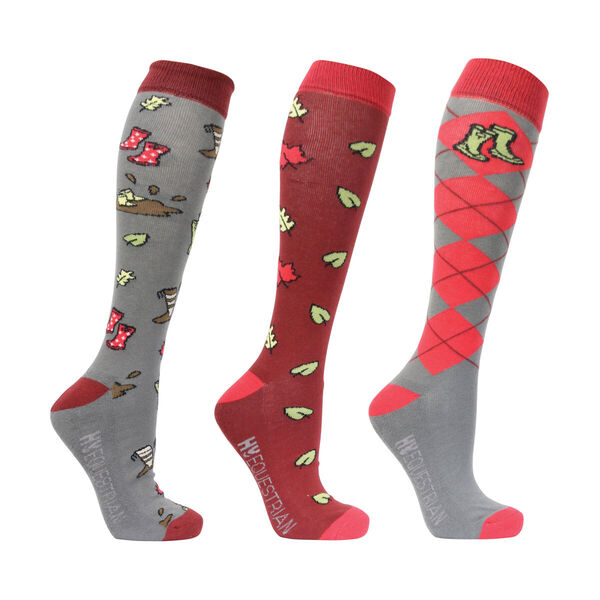 Hy Equestrian Country Walks Socks (Pack Of 3) image #1