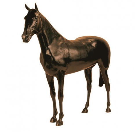 Black Life Size Display Horse (brown)