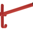 Fixed pole saddle rack red