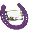 Purple horseshoe nameplate