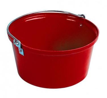 Shallow Feed Bucket Red