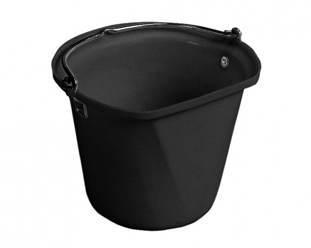 D-Shape 3 Gal Hanging Bucket Black