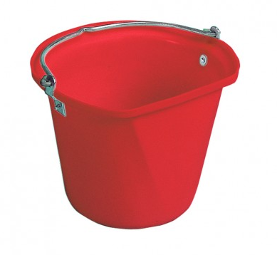 D-Shape 3 Gal Hanging Bucket Red