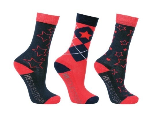 Hy Equestrian Stella Children's Socks (3 pack) image #1